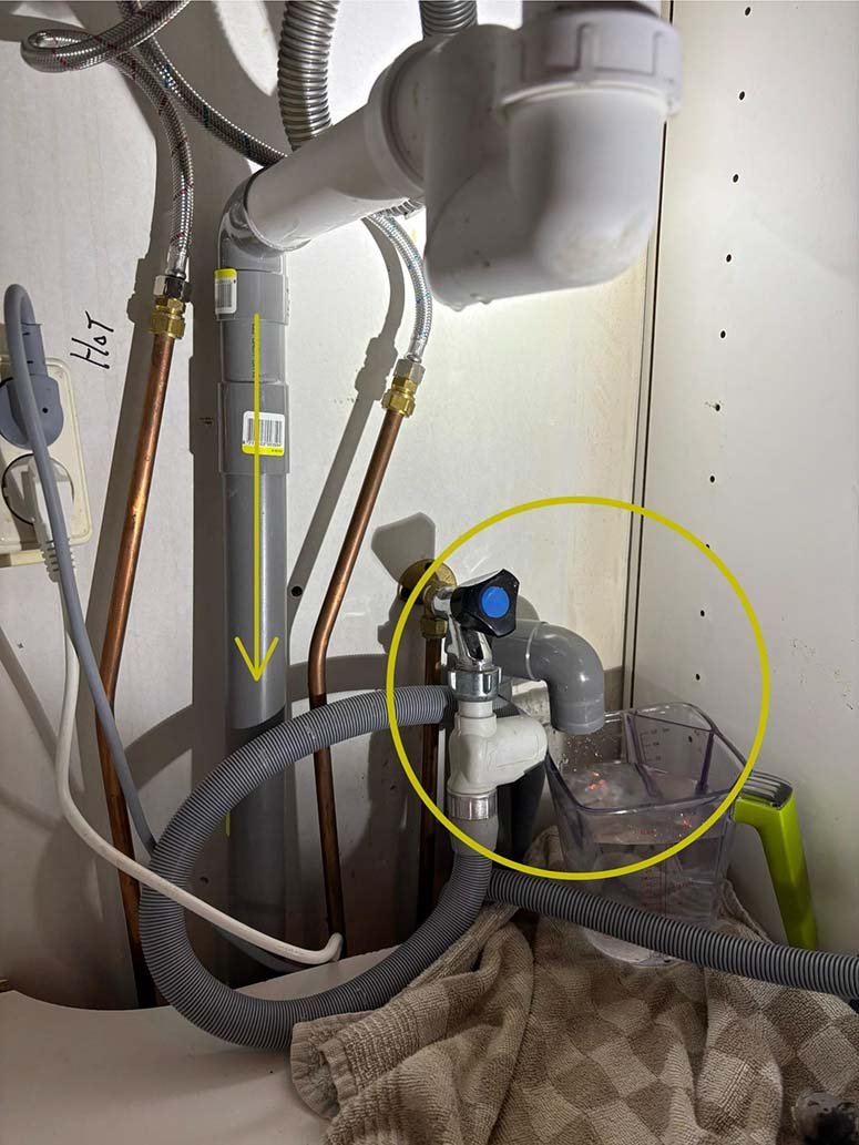 Keuken afvoer verstopping